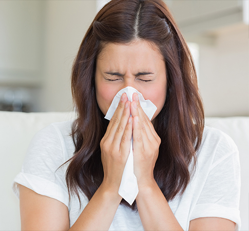 sneezing because of damp mould